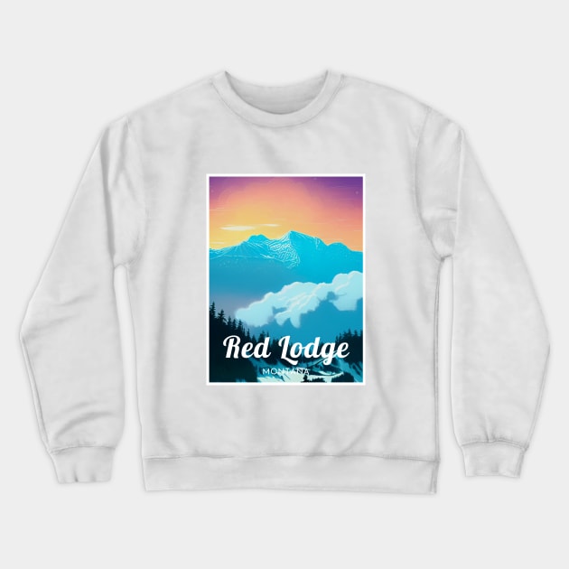 Red Lodge ski - Montana Crewneck Sweatshirt by UbunTo